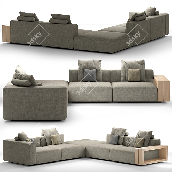 Grandemare Sofa by Flexform 3D model image 1