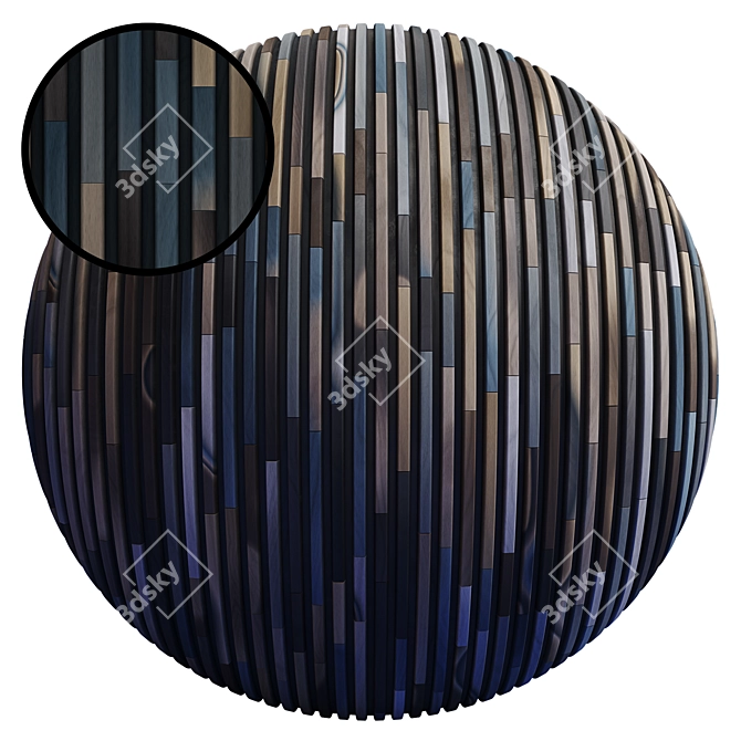 Striped Wood Panel Texture Pack 3D model image 1