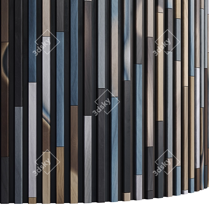 Striped Wood Panel Texture Pack 3D model image 2