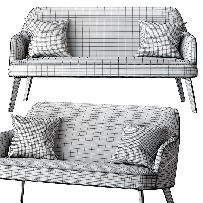 Poliform Jane Modern Sofa 3D model image 4