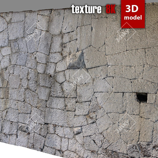 Stone Wall Texture 282 3D model image 3