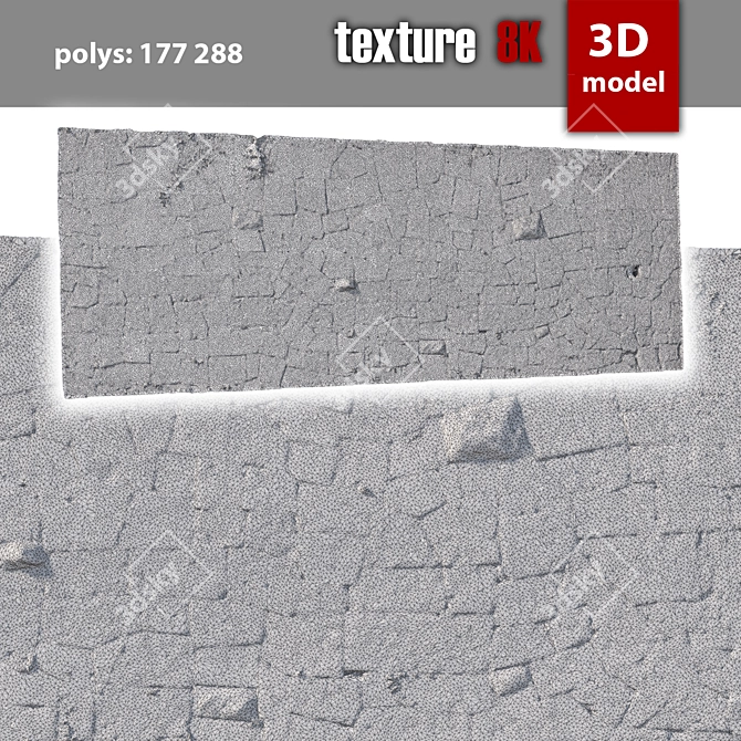 Stone Wall Texture 282 3D model image 4