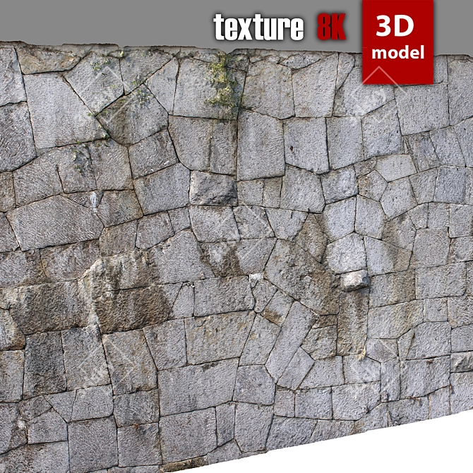 Stone Wall Texture 282 3D model image 5