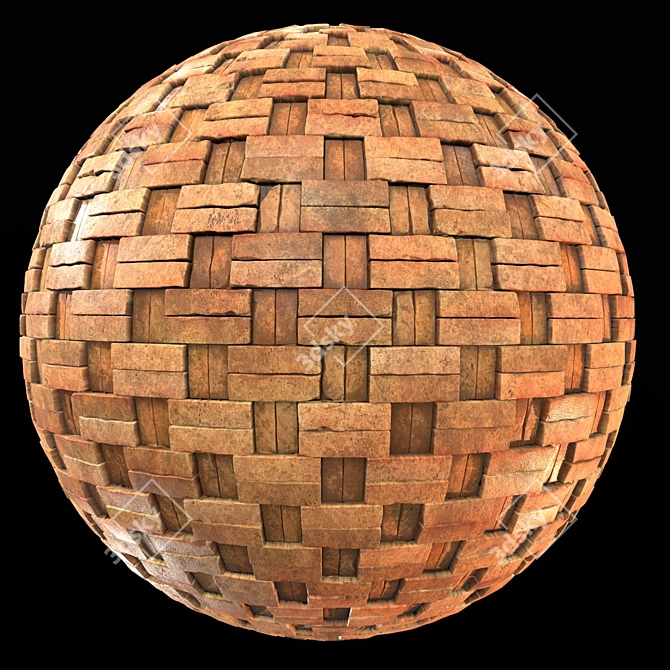 Seamless Brick PBR Material 3D model image 2