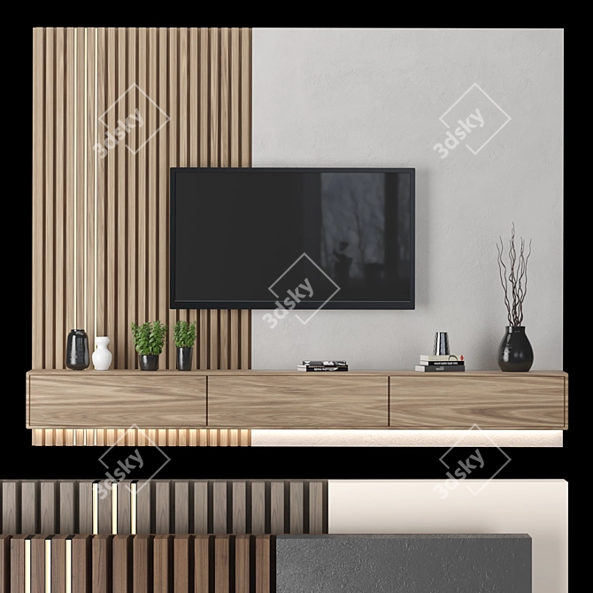 Versatile TV Wall Unit: Contemporary Design 3D model image 9