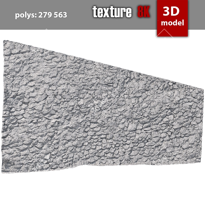 8K Stone Wall Texture - High Detail & Fast Render 3D model image 3