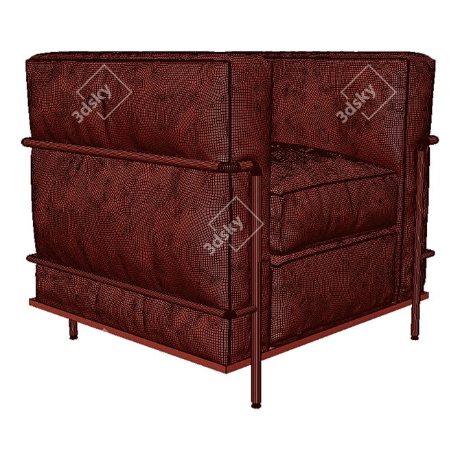 Cozy Armchair - 70x70x70cm 3D model image 4