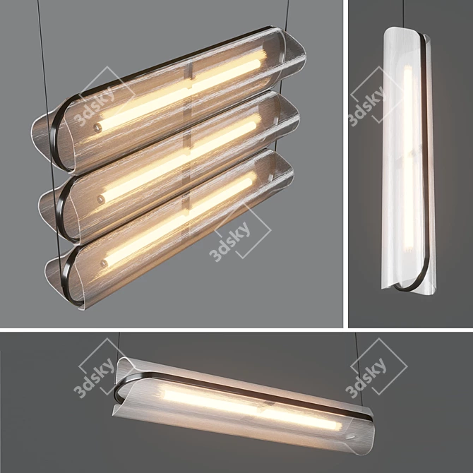 Vale Crystalline Light Fixture 3D model image 1