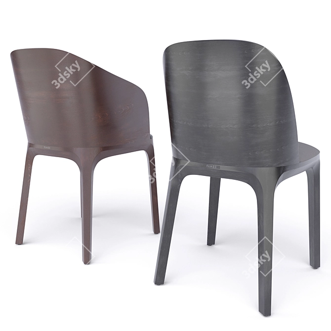 Fameg Arch Armchair & Chair: Timeless Elegance 3D model image 4