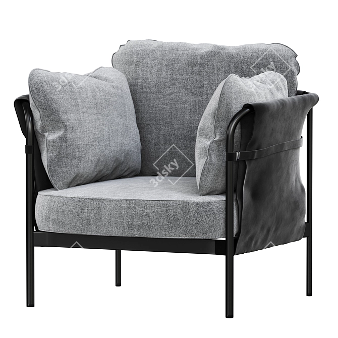 Elegant CAN Armchair: A Perfect Blend of Comfort and Style 3D model image 1