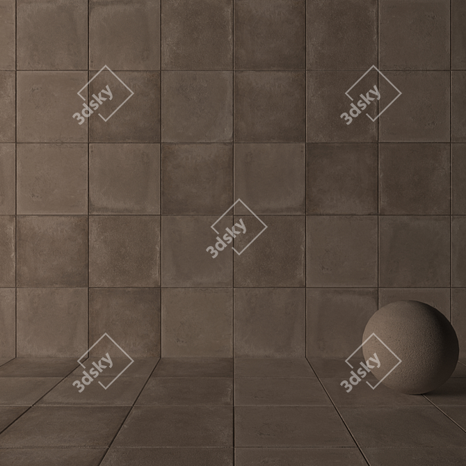 Flaviker Backstage Ash Wall Tiles 60x60 - Multi-Texture 3D model image 3