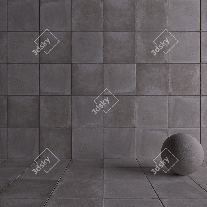 Flaviker Backstage Ash Wall Tiles 60x60 - Multi-Texture 3D model image 4