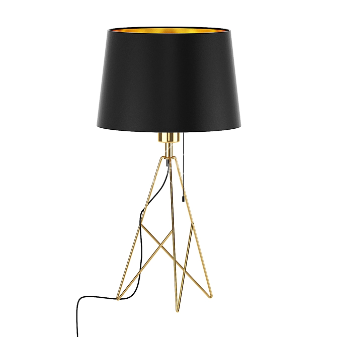 Sleek Copper Tripod Table Lamp 3D model image 1