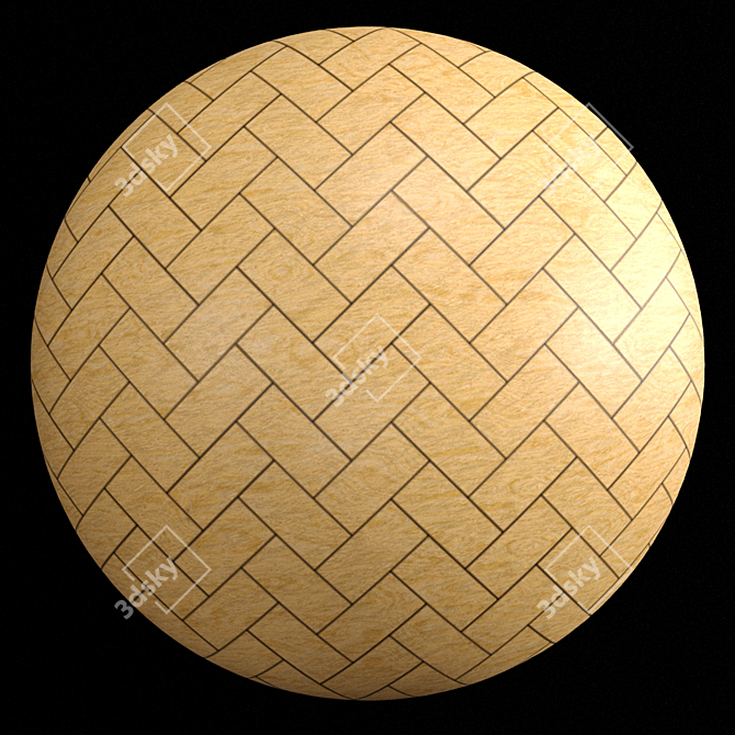 PBR Parquet 02: 5 Color Wood, 4k 3D model image 4