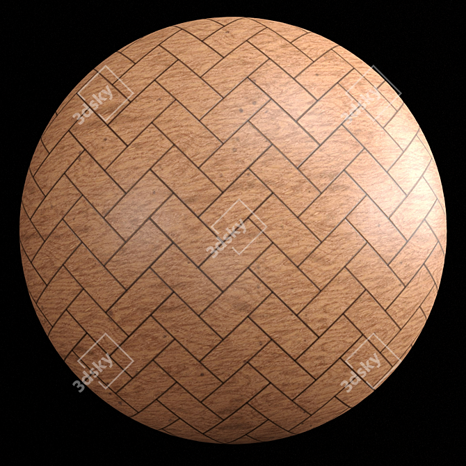 PBR Parquet 02: 5 Color Wood, 4k 3D model image 5