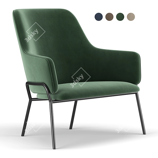 Elevate Your Comfort: Skift Lounge Armchair 3D model image 1