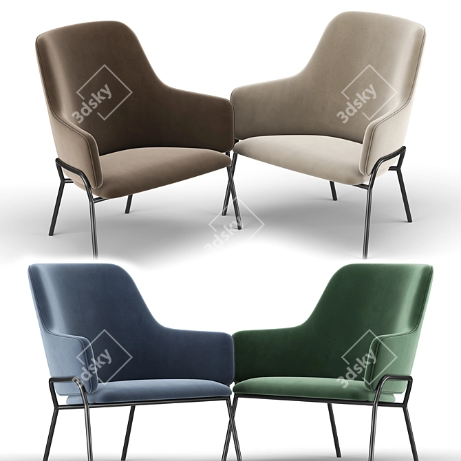 Elevate Your Comfort: Skift Lounge Armchair 3D model image 2