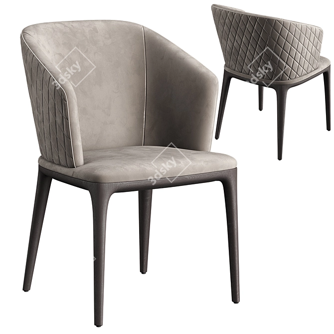 Luxurious Louise Chair by Angelo Cappellini 3D model image 2