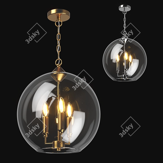 Sleek Pendant Light - 72913x Sferico 3D model image 1