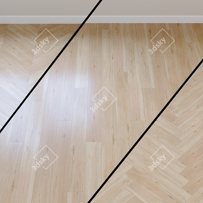 Wild Oak Beige Laminate - Wineo 500 3D model image 1