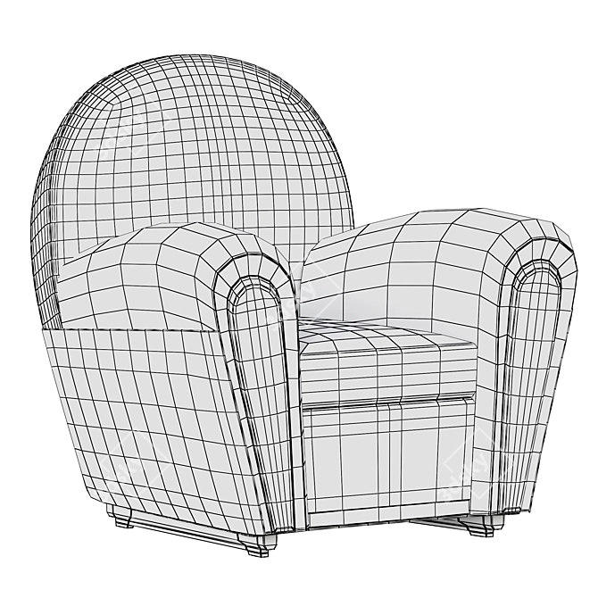 Vanity Fair Luxury Armchair 3D model image 5