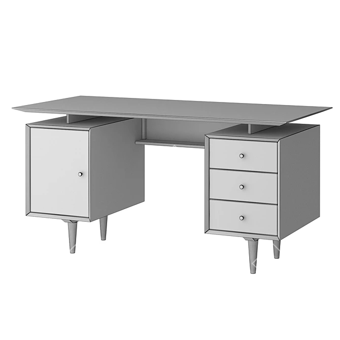 Modern Quilda Writing Desk - Sleek and Stylish 3D model image 2