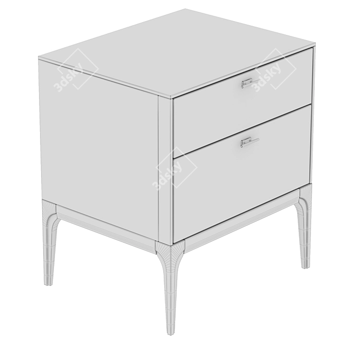 Verona Bedside Table: Elegant and Functional 3D model image 3