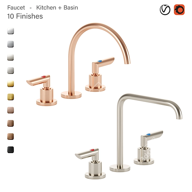 Brodware Prolife Plus Faucet Set 3D model image 1