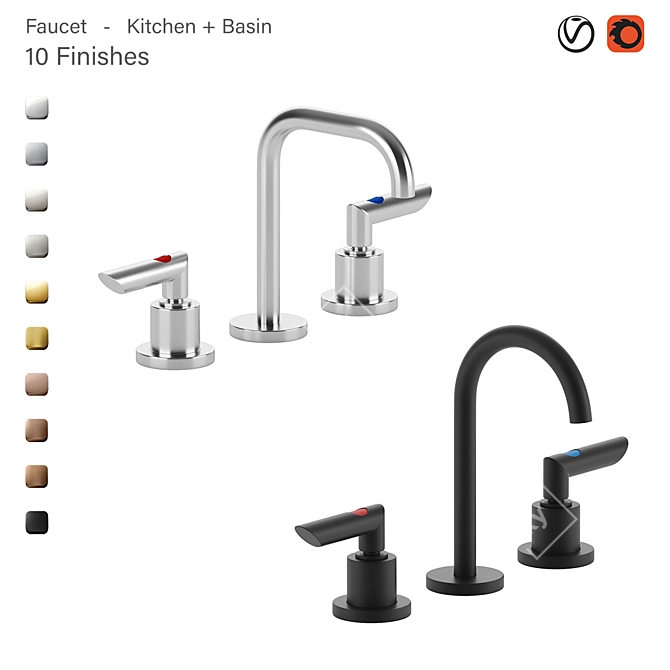 Brodware Prolife Plus Faucet Set 3D model image 2