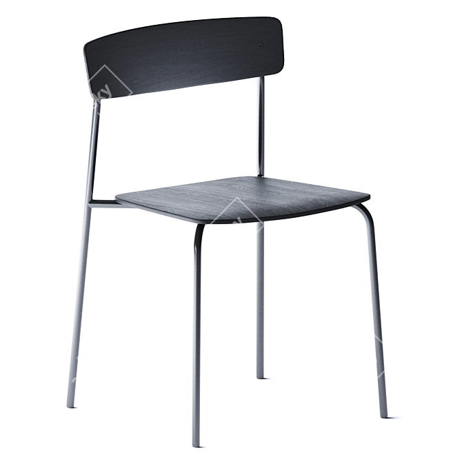 Sleek and Stylish Cross Chair 3D model image 1