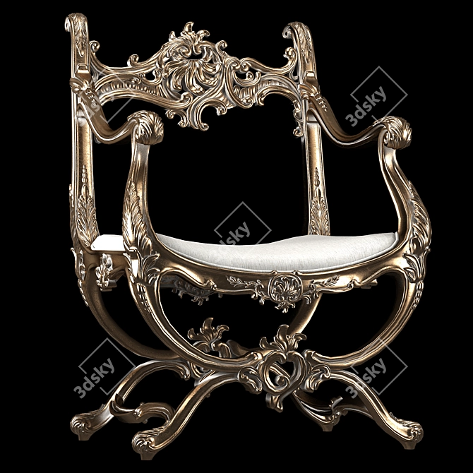 Elegant Venice Armchair - Comfy and Stylish 3D model image 1