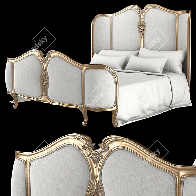 Elegant Euphoria: Eloquence Bed 3D model image 1