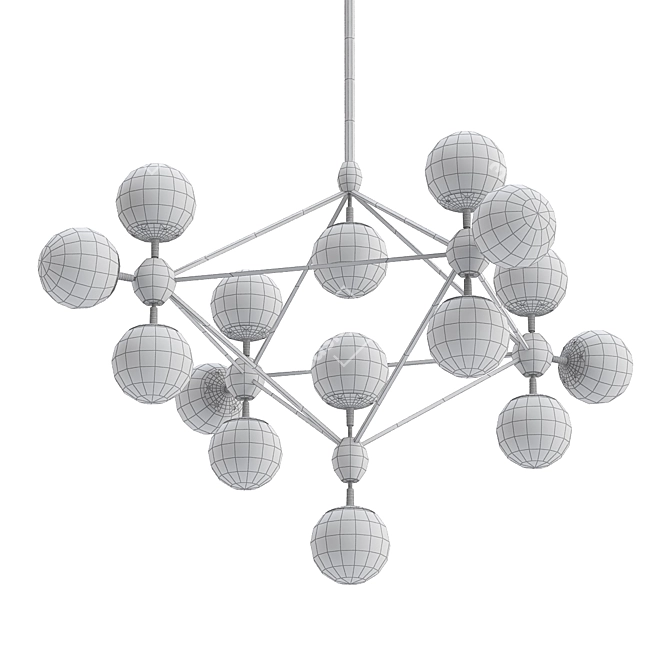 Modern Molecular Chandelier 3D model image 2