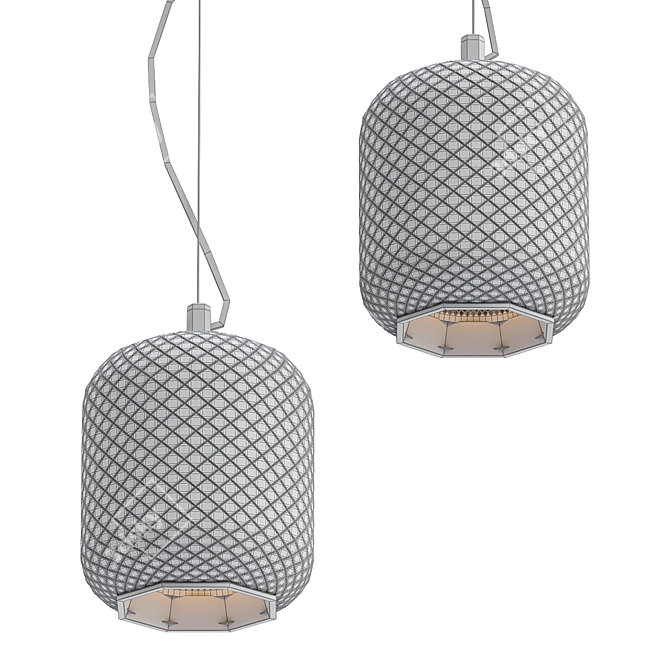 Elegant Glass Pendant Light - Licata 3D model image 2