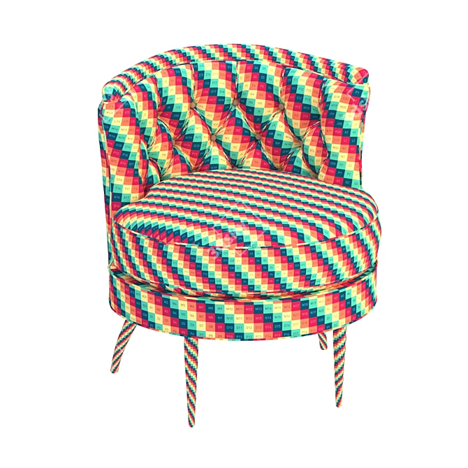 Modern Bixby Lounge Chair 3D model image 4