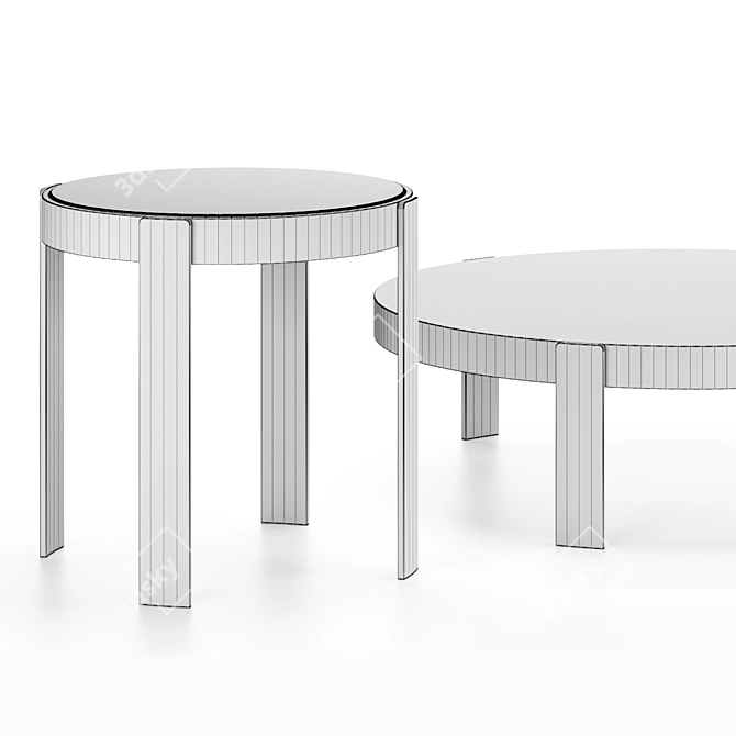 Elegant Mattia Coffee Table 3D model image 2