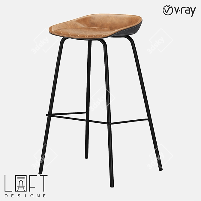 LoftDesigne 30126 Bar Stool 3D model image 1