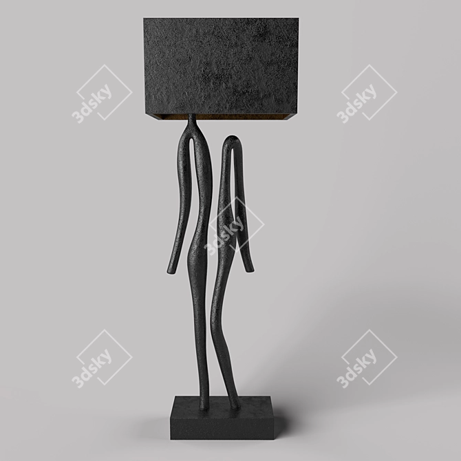 Radiant Beauty: Girl Lamp 3D model image 1