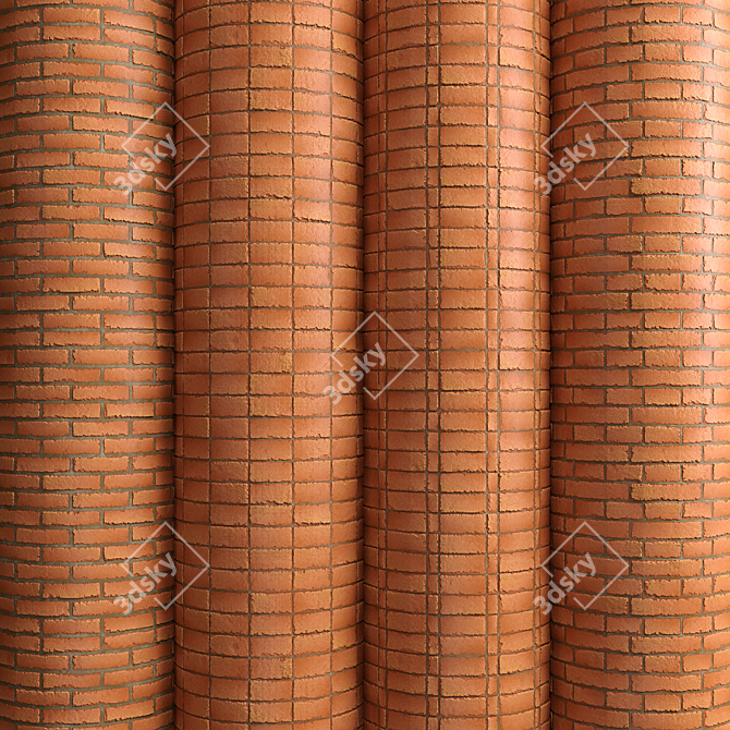 PBR Brick Tiles in 4 Patterns 3D model image 1