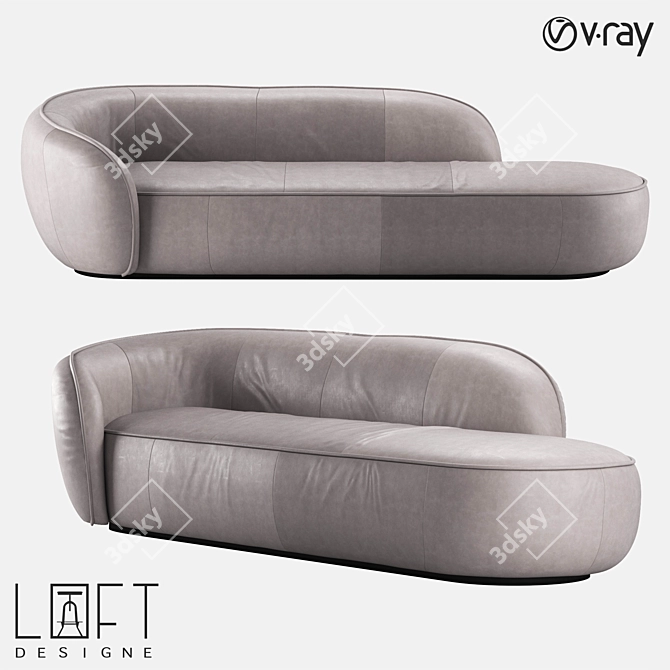 Modern Leather Sofa 30915 3D model image 1