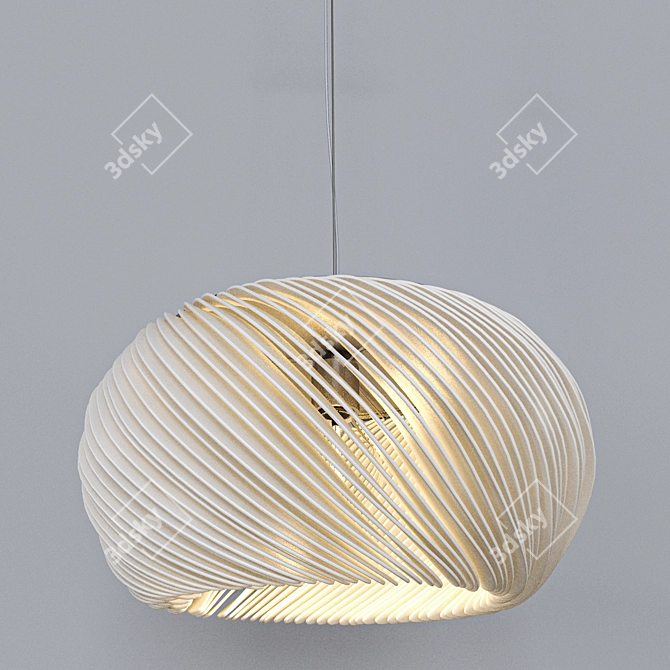 Nordic Minimalist Pendant Light 3D model image 1