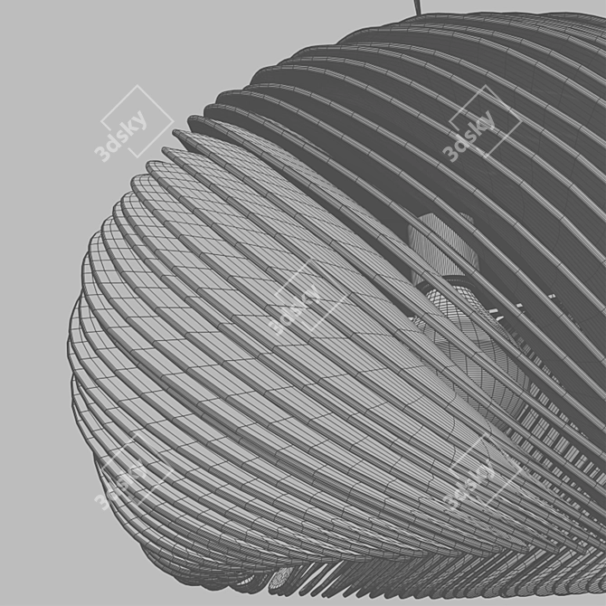 Nordic Minimalist Pendant Light 3D model image 2