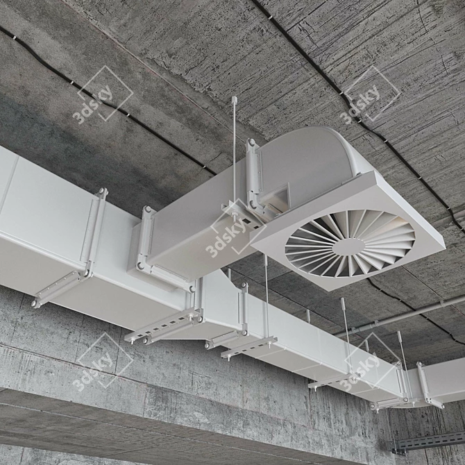 Complete Ventilation System Set 01 3D model image 7
