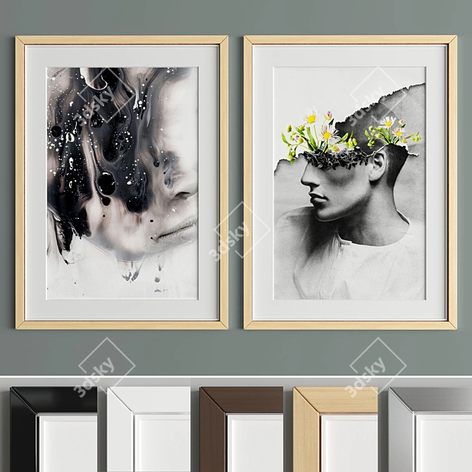 Sleek Art Frame A62 3D model image 4