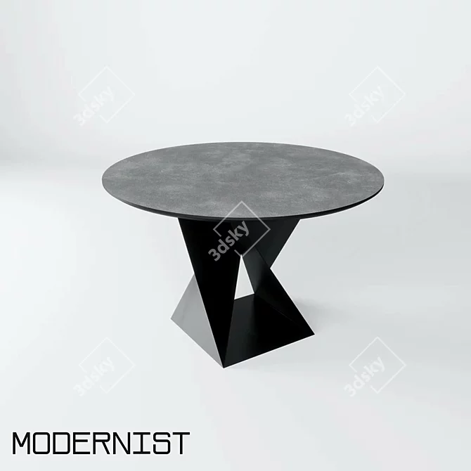 Stella Dining Table: Modernist Elegance 3D model image 1