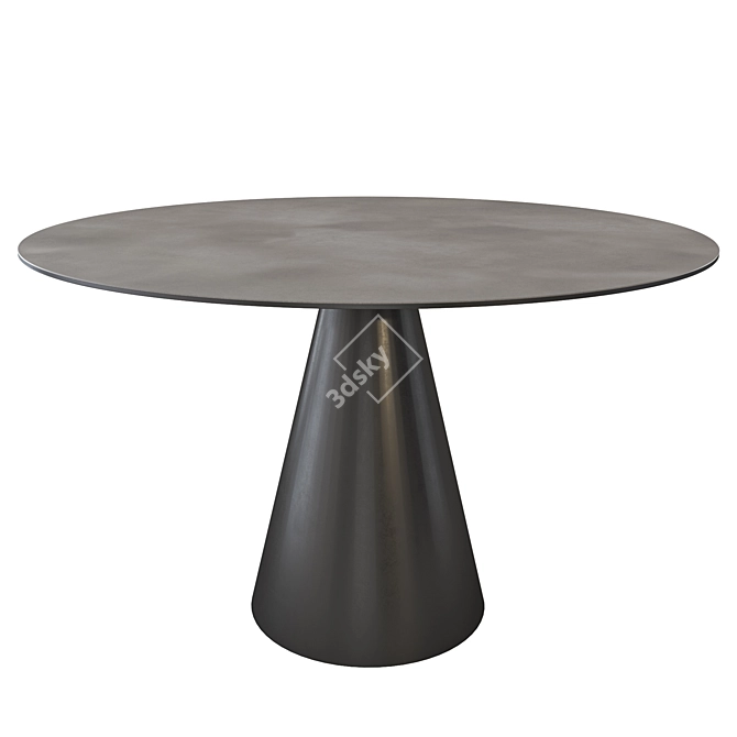  Scandinavian Style Round Dining Table 3D model image 1