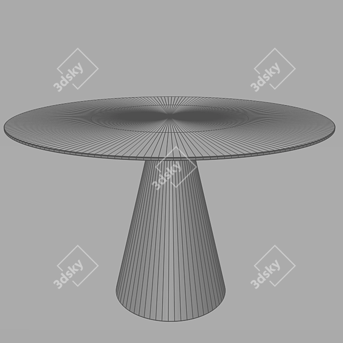  Scandinavian Style Round Dining Table 3D model image 2