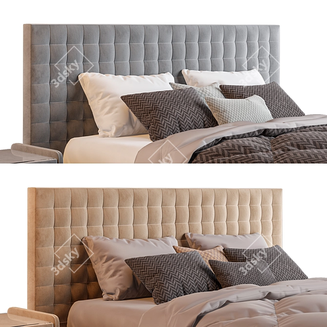 Askona Arno Velvet Bed 3D model image 4