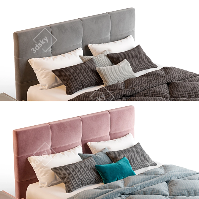 Luxurious and Versatile Askona Elisa Bed Set 3D model image 4