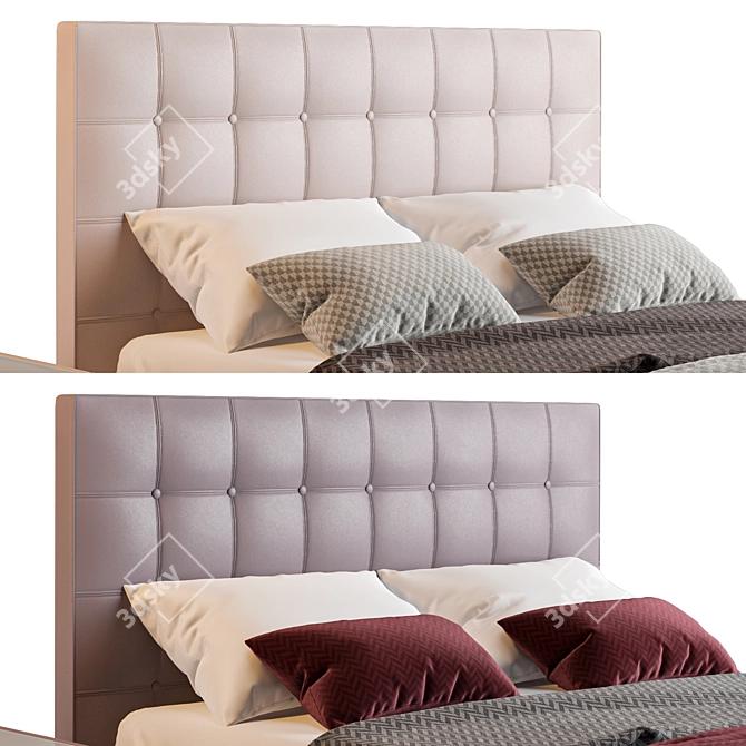 Askona Fernando Leather Bed 3D model image 4